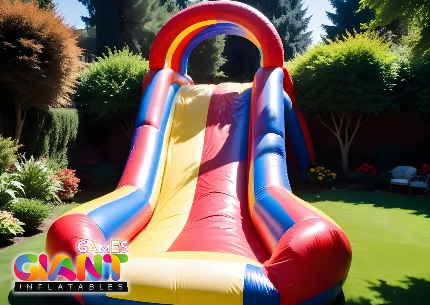 Inflatable-rainbow-slide