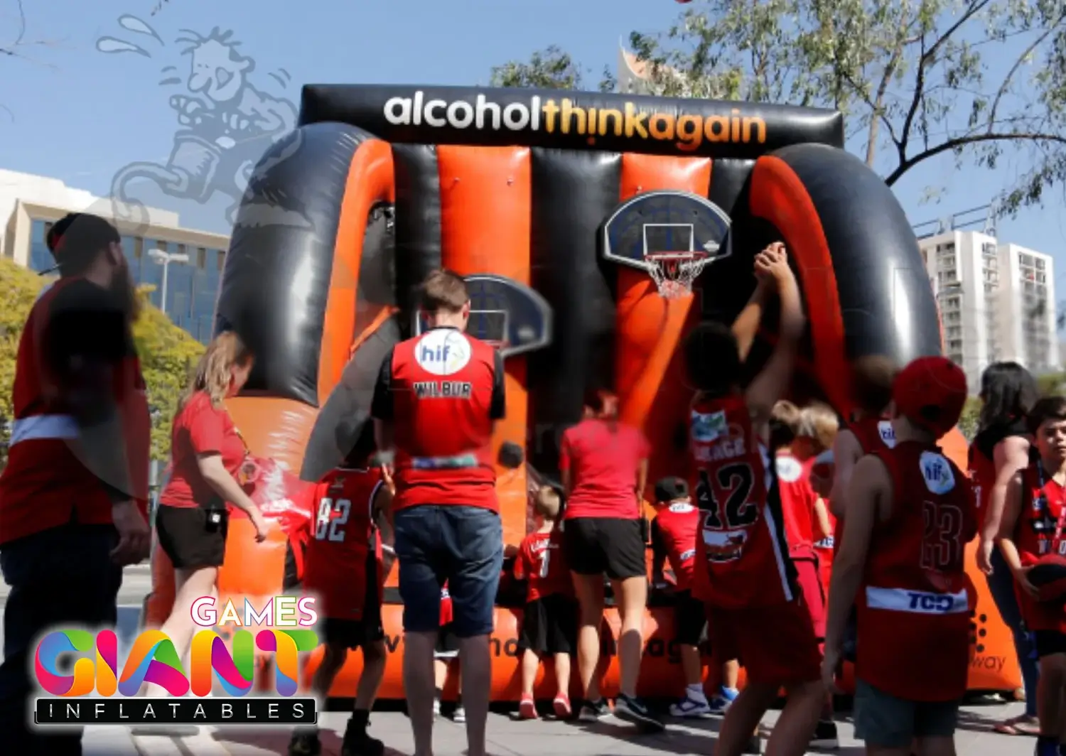 Outdoor-inflatable-basketball