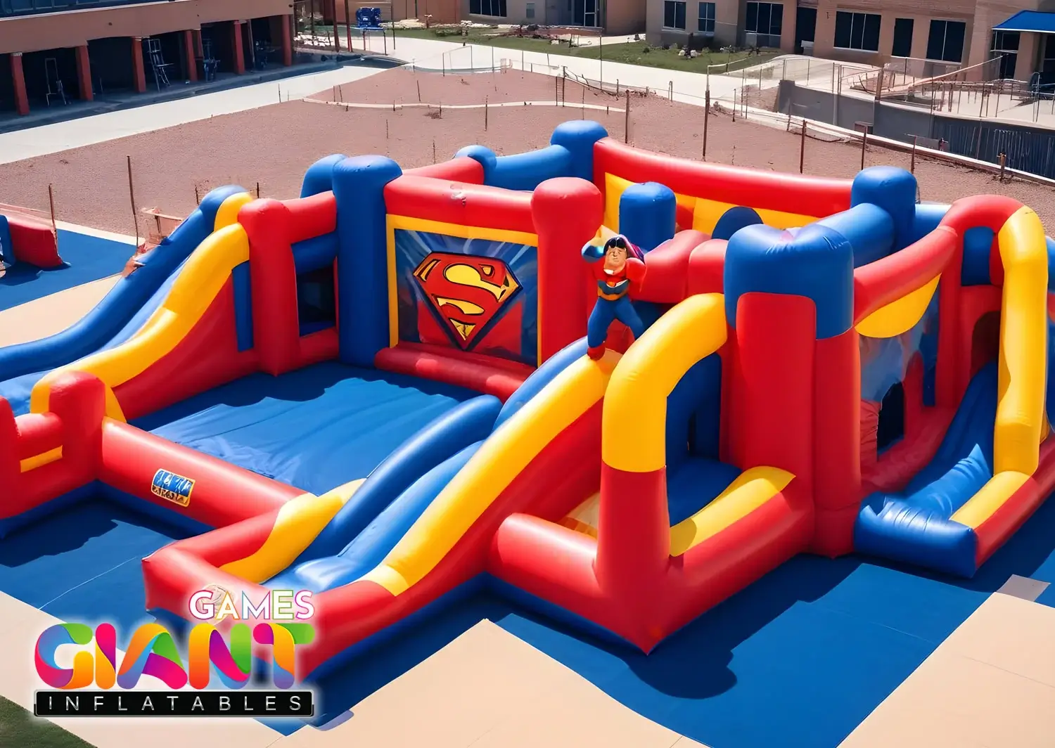 Family-superhero-inflatable-park