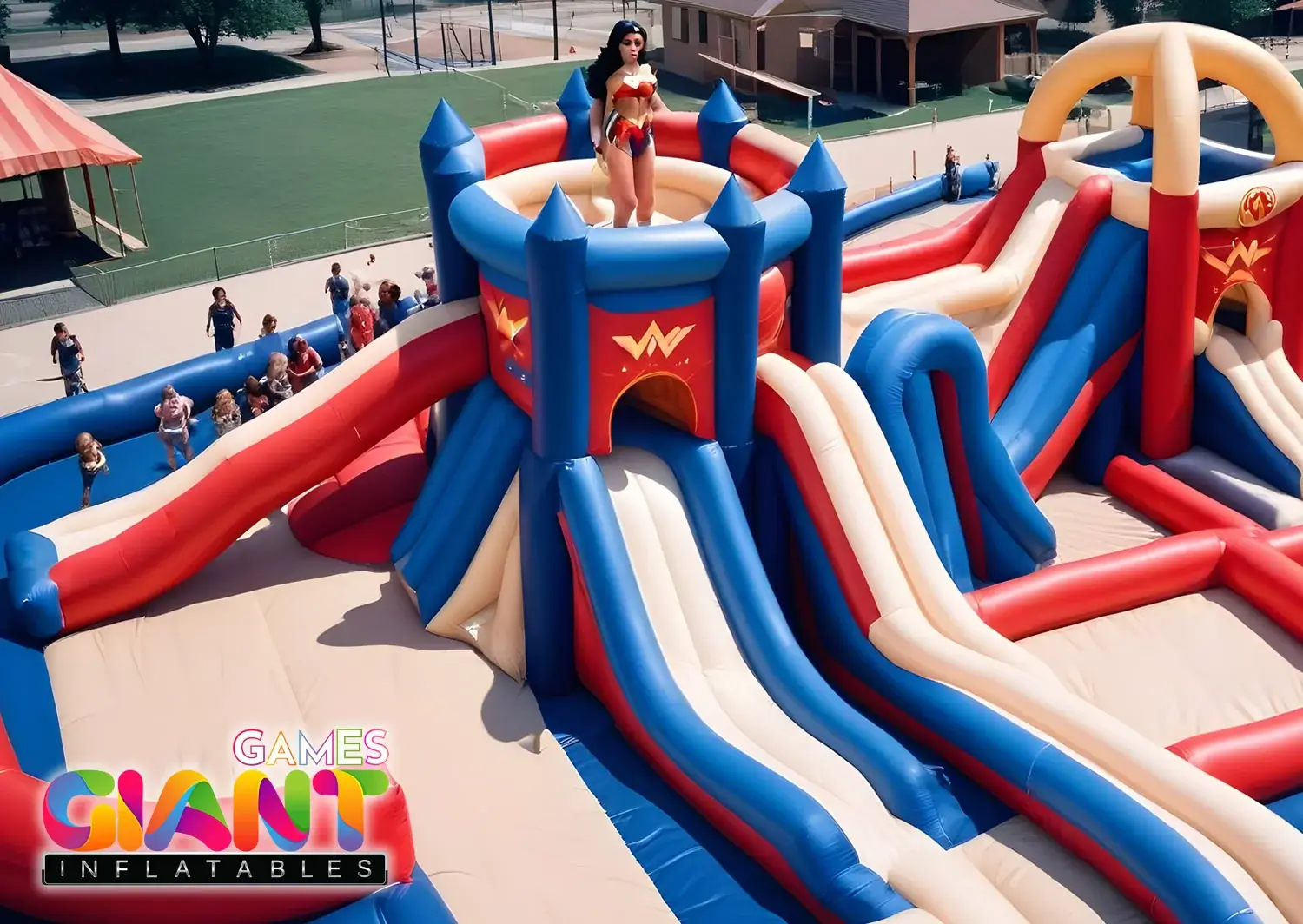 Giant-inflatable-superhero-park