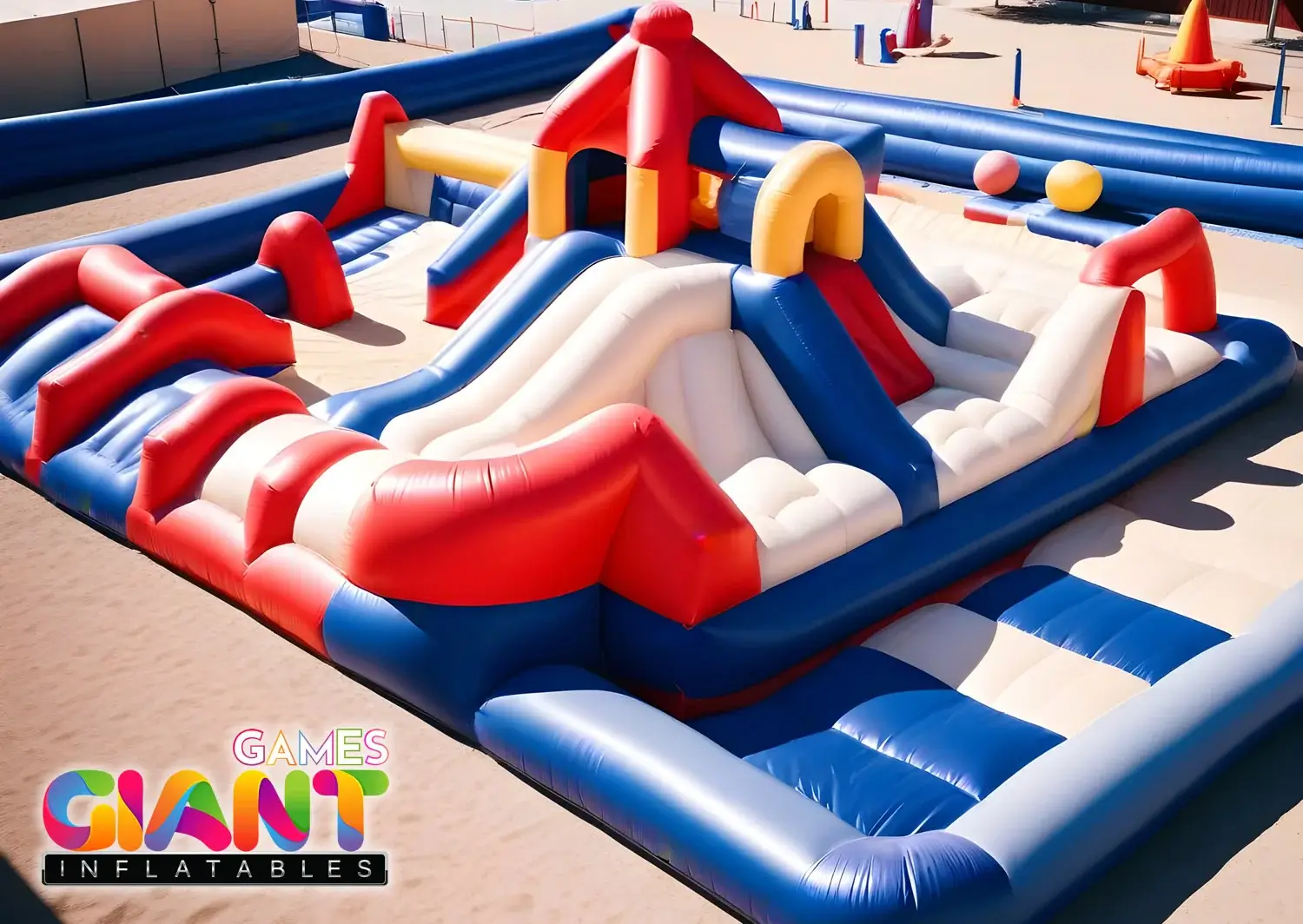 Kids-play-inflatable-park